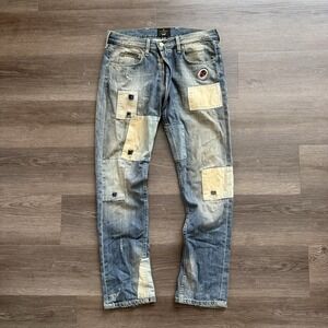 Vivienne Westwood x Lee Anglomania Bondage Patchwork Jeans Mens Size 32 30 Rare